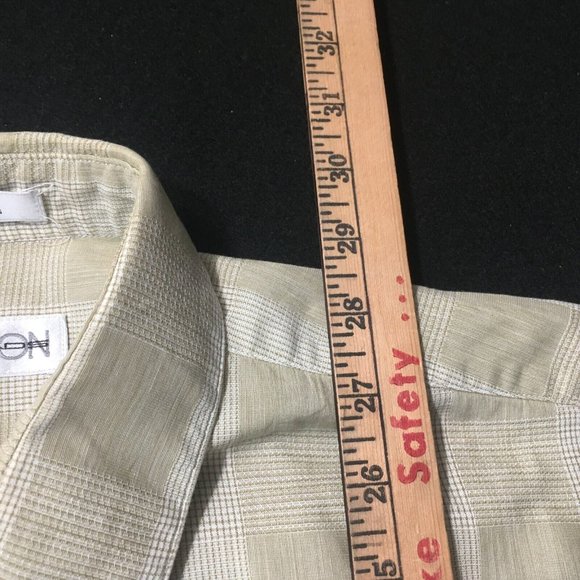 Common Threads Mens stripe Check Long Sleeve Shirt Outdoors large beige - Picture 5 of 7